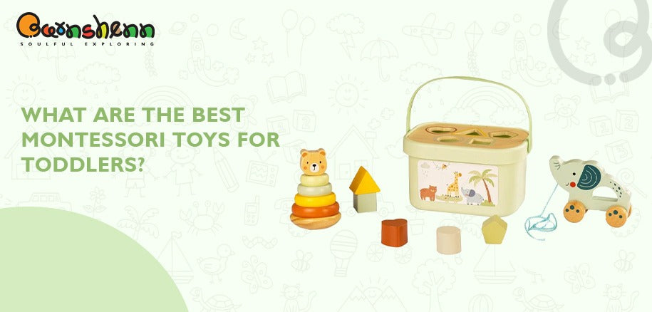 Barnshenn Montessori toys for toddlers feature eco-friendly stackers shape sorters, and pull-along toys, fostering early learning, fine motor skills, and imaginative play with vibrant designs loved by parents for child development.
