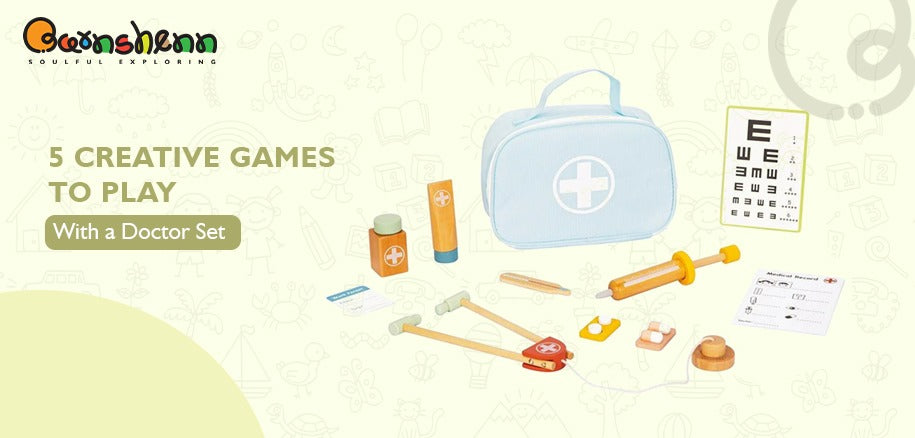 Barnshenn doctor play set is ideal for kids pretend play activities and enhancing social and motor skills through fun games. This set inspires creativity and helps children explore medical professions. 