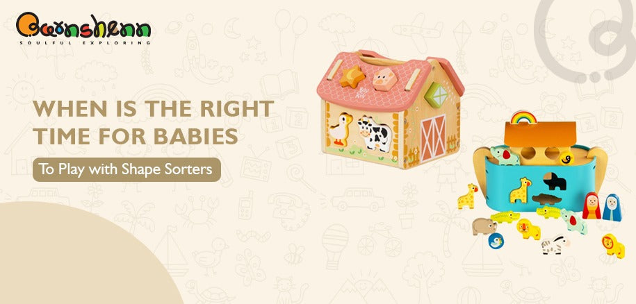 Barnshenn shape sorter wooden toys is perfect for babies to learn shapes, colors, and coordination at the right developmental stage