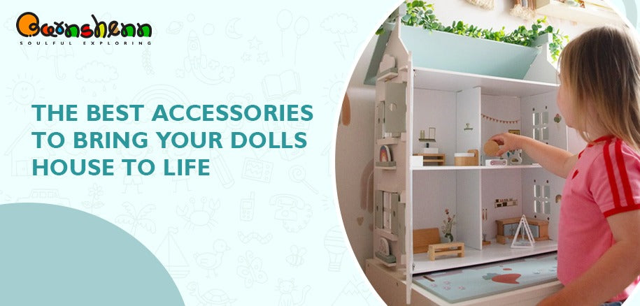 Best accessories to bring your wooden dolls house to life by Barnshenn, featuring eco-friendly doll house furniture and accessories for imaginative play and creative fun.