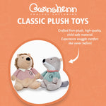 The 2pcs Classic Plush Toys are specially made for children aged one and above. Its soft, cuddly design, combined with durable stitching, makes it safe and enjoyable for little hands. Perfect for sensory play, comfort, and fostering creativity.
Designed 