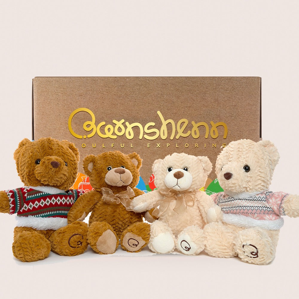 The 4-Pack Soft Teddy Bears come beautifully packaged, making them an excellent gift for birthdays, holidays, or any special occasion. With four cuddly companions in one pack, they’re sure to bring joy to any child.