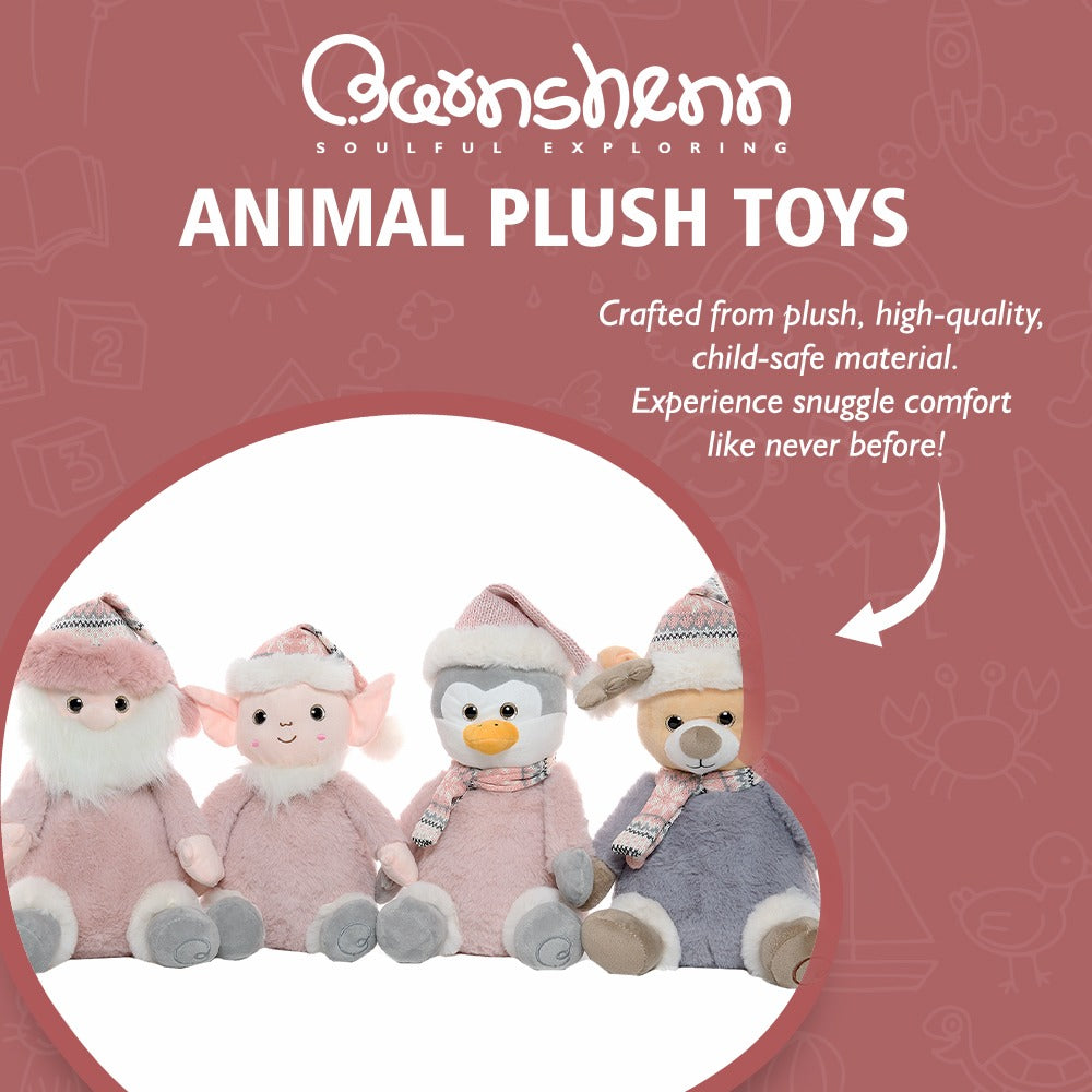 The 4pcs Animal Plush Toys are specially made for children aged one and above. Its soft, cuddly design, combined with durable stitching, makes it safe and enjoyable for little hands. Perfect for sensory play, comfort, and fostering creativity.