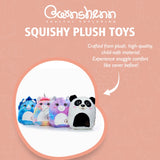 The 4pcs Squishy Plush Toys are specially made for children aged one and above. Its soft, cuddly design, combined with durable stitching, makes it safe and enjoyable for little hands. Perfect for sensory play, comfort, and fostering creativity.